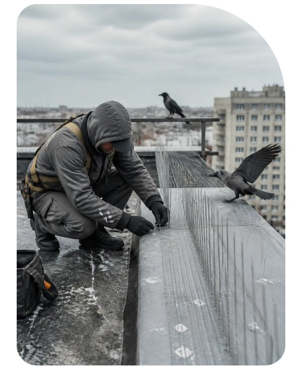 Защита от ворон под ключ в Каменске-Шахтинском по цене от 5151 р. | Сенат-Ксш